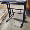 Image 3 : BLACK ADJUSTABLE GAS LIFT TABLE RISER WITH TRAY AND BLACK ADJUSTABLE TWO SECTION ONE TILT TABLE RISE