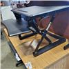 Image 8 : BLACK ADJUSTABLE GAS LIFT TABLE RISER WITH TRAY AND BLACK ADJUSTABLE TWO SECTION ONE TILT TABLE RISE