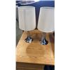 Image 1 : PAIR OF CHROME TABLE LAMPS