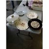 Image 1 : ANTIQUE PLATES, TUREEN AND CRYSTAL BOWL