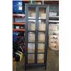 Image 1 : 7 FOOT 7 INCH TALL BLACK 2 DOOR GLASS DISPLAY CABINET