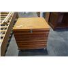 Image 1 : WOOD STORAGE CHEST ON CASTERS