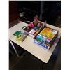 Image 2 : 2 TRAYS OF ACTIVITY AND COLORING BOOKS, GEOMETRY SET, STICKERS