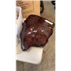 Image 2 : TWO TOTES OF VARIOUS COLLECTIBLE AND BURL CLOCK