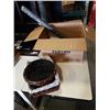 Image 1 : BOX OF WICKER BASKETS, WOOD SHELF AND MORE
