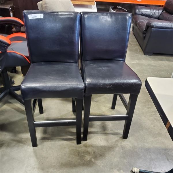 2 MODERN BLACK CHAIRS