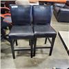 Image 1 : 2 MODERN BLACK CHAIRS