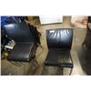 Image 3 : 9 BLACK LEATHER STACKING CHAIRS