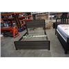 Image 1 : MODERN DARK GREY QUEENSIZE BED FRAME