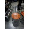 Image 2 : PAIR OF METAL FRAME WOOD SEAT BAR STOOLS