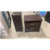 Image 1 : BROWN 2 DRAWER NIGHTSTAND AND SMALL CUPBOARD