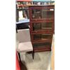 Image 1 : 4 SECTION LAWYERS BOOKCASE AND UPHOLSTERED CHAIR