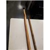 Image 3 : BRASS EAGLE HEAD CANE AND CARVED WOOD CANE
