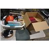Image 1 : HAMPER BASKET AND BOX OF ESTATE GOODS