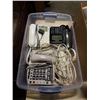 Image 2 : BOX AND TOTE OF TABLE LAMPS WITH HEARING AID PHONE AND RETRO  TELEPHONES