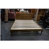 Image 1 : AS NEW MODERN KINGSIZE RATTAN AND WOOD BEDFRAME