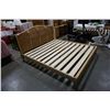 Image 2 : AS NEW MODERN KINGSIZE RATTAN AND WOOD BEDFRAME