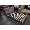 Image 1 : PINK PLUSH VELVET QUEENSIZE BEDFRAME