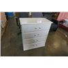 Image 1 : WHITE 4 DRAWER DRESSER