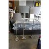 Image 1 : 3 FLOOR LAMPS - ONE BLACK, TWO BRUSHED METAL