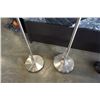 Image 2 : 3 FLOOR LAMPS - ONE BLACK, TWO BRUSHED METAL