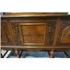 Image 8 : VINTAGE CARVED OAK SIDEBOARD WITH GALLERY