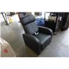 Image 1 : BLACK LEATHER LOOK MASSAGE CHAIR