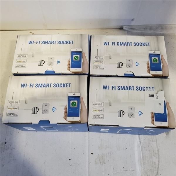 4 NEW WIFI SMART SOCKET PLUGS