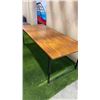 Image 2 : NEW 89" TEAK TOP DINING TABLE W/ ALUMINUM BASE