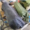 Image 2 : GREEN HARD CASE WITH INFLATEABLE SLEEPING PADS, TARP, AND 2 TENTS