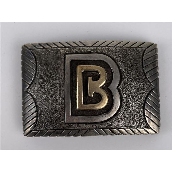 Navajo Sterling Silver Belt Buckle Signed