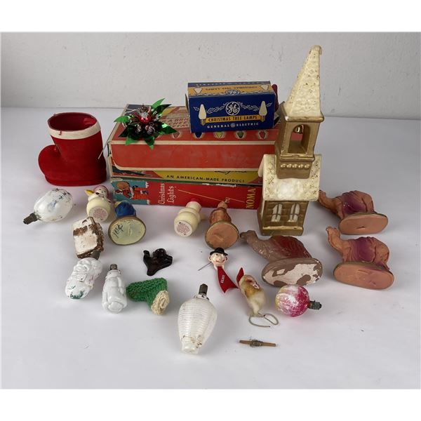 Group of Antique Christmas Decorations