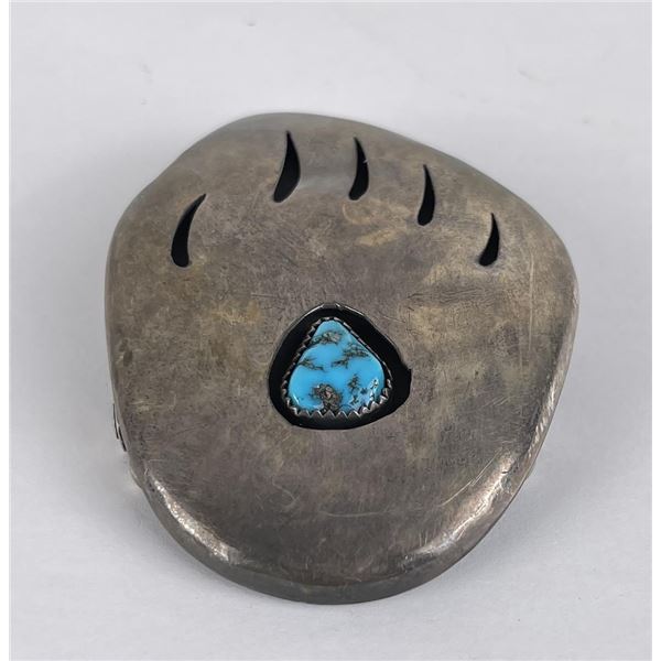 Navajo Sterling Silver Turquoise Belt Buckle