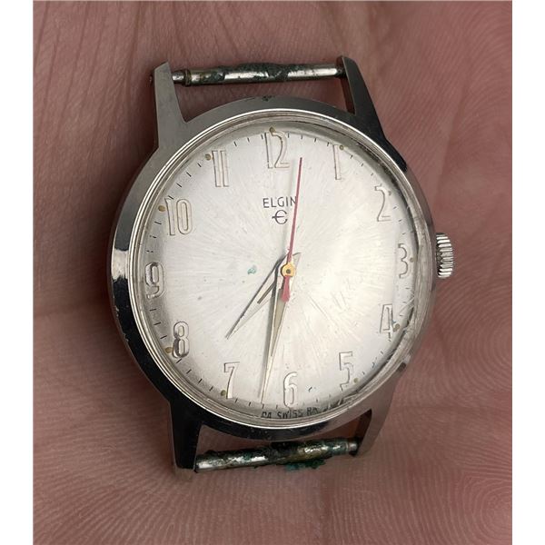 Vintage Elgin Mens Wristwatch Manual Wind