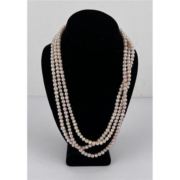 Stunning Tahitian Rose Pearl Necklace