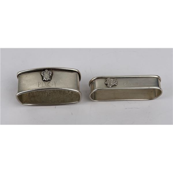 Kappa Kappa Gamma Sorority Sterling Napkin Rings