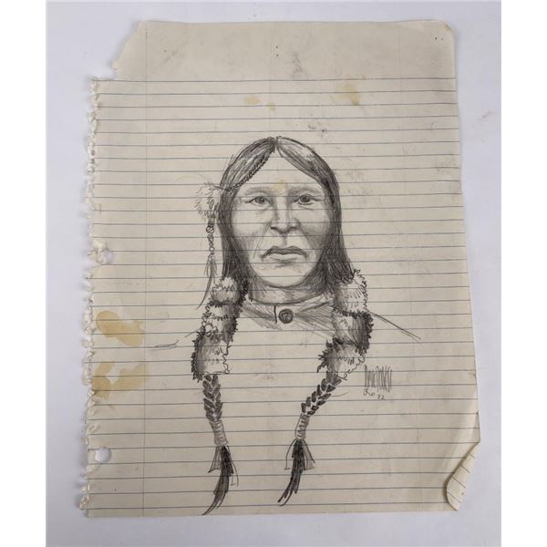 Dave Powell Montana Indian Sketch