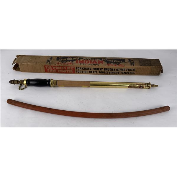 Antique Brass Indian Fire Pump Extinguisher