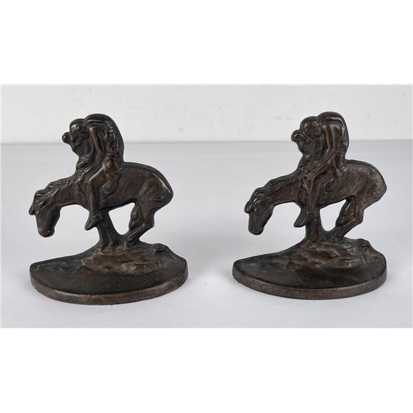 End of Trail Cast Iron Indian Bookends