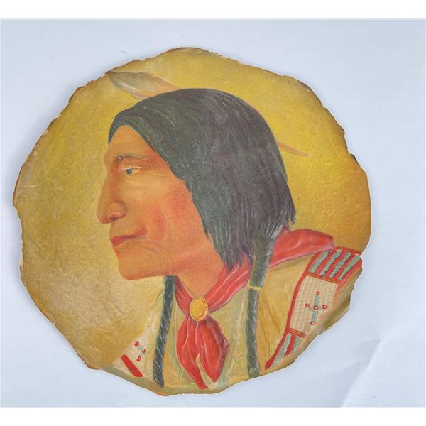 Victorian Pressed Paper Indian Chief Portrait