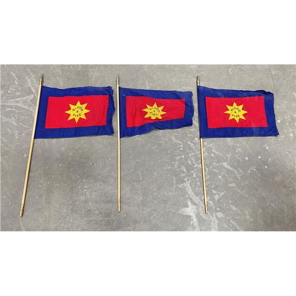 3 Antique Salvation Army Flags Blood and Fire