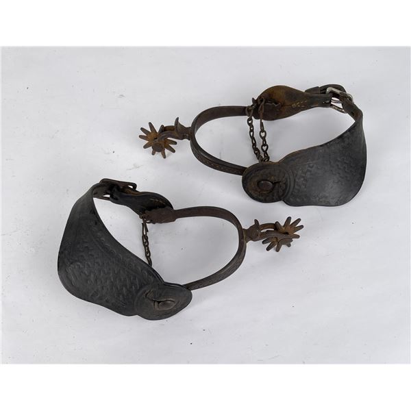 Antique Buermann Iron Montana Cowboy Spurs