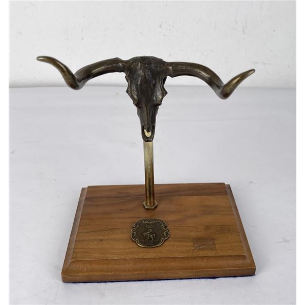 Bronze Steer Skull Colt Pistol Display Rack
