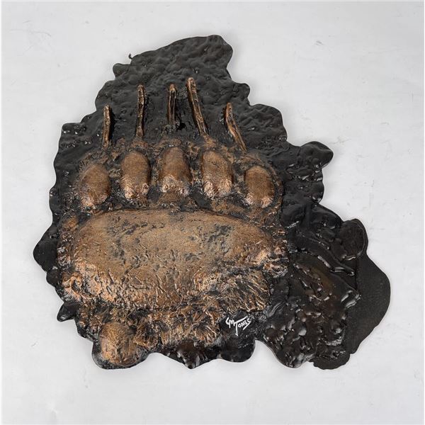 Chip CM Jones Bronze Grizzly Bear Track Sculpture