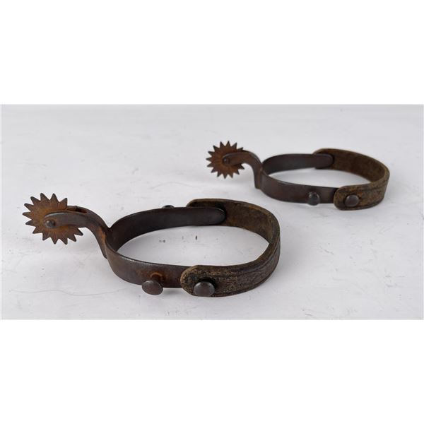 Antique Buermann OK Iron Montana Cowboy Spurs