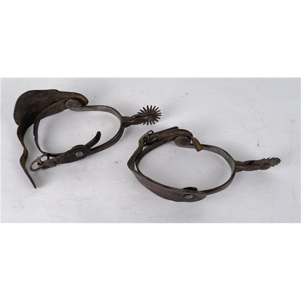 Antique Buermann Iron Montana Cowboy Spurs