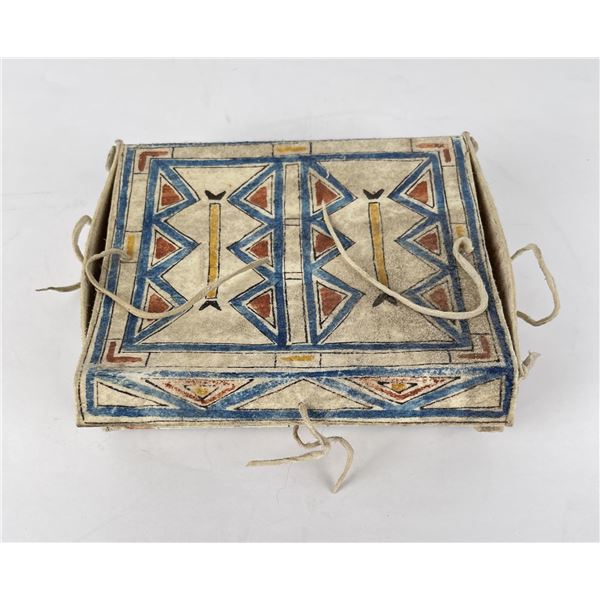 Plains Indian Painted Parfleche Valuables Box
