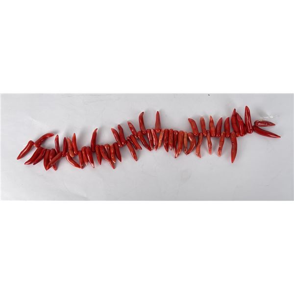 Chinese Red Coral Necklace Beads