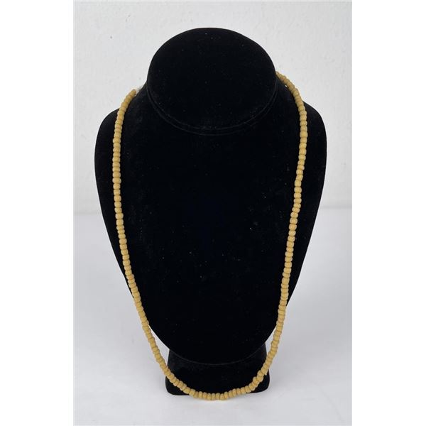 Antique Greasy Yellow Indian Trade Bead Necklace
