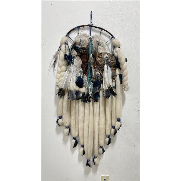 Montana Indian Wool and Rabbit Dreamcatcher